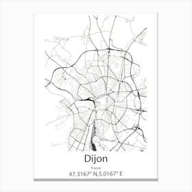 Dijon,France Minimalist Map Canvas Print