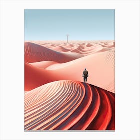 Dune Fan Art Pink Canvas Print