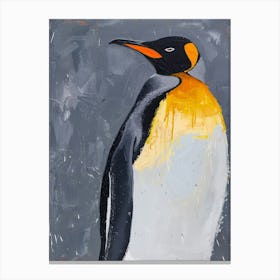 King Penguin Isabela Island Colour Block Painting 6 Canvas Print