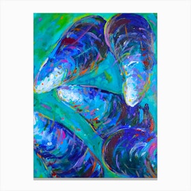 Five Mussel Shells Canvas Print