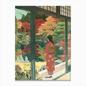 In The Garden Ryoan Ji Garden Japan 8 Canvas Print