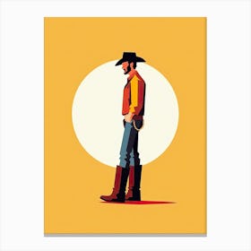 Graceful Cowboy Simplicity Canvas Print