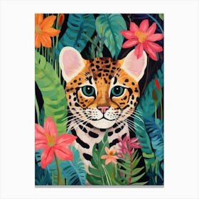 Leopard In The Jungle 21 Canvas Print