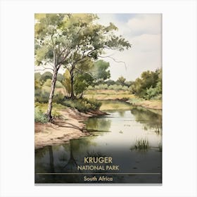Kruger National Park South Africa Watercolour 3 Canvas Print