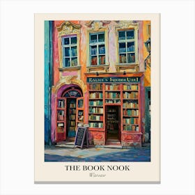 Warsaw Book Nook Bookshop 4 Poster Canvas Print