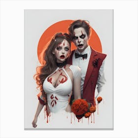 Zombie Couple Canvas Print