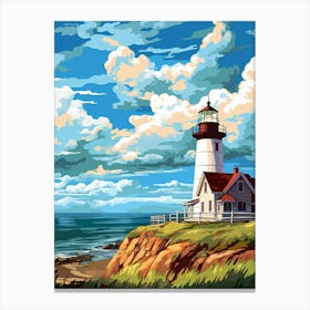 Lighthouse Painting Canvas Print