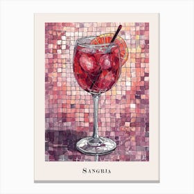 Sangria Watercolour Poster 2 Canvas Print