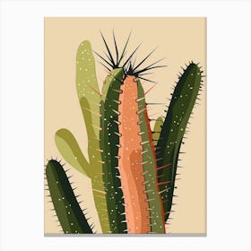 Crown Of Thorns Cactus Minimalist Abstract 2 Canvas Print