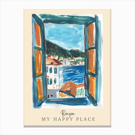 My Happy Place Bergen 2 Travel Poster Canvas Print