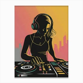 Dj woman 5 Canvas Print