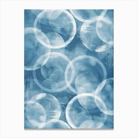 Blue Circles 13 Canvas Print