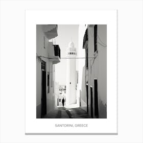 Poster Of Tangier, Morocco, Photography In Black And White 2 Canvas Print