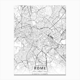 Map Rome 2 Canvas Print