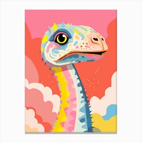 Colourful Dinosaur Gallimimus Canvas Print