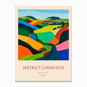 Colourful Abstract The Peak District England 1 Poster Canvas Print