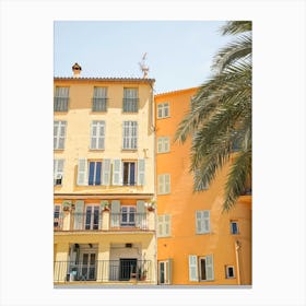 Colorful Houses In Nice  Canvas Print