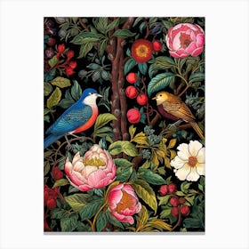 Birds And Flowers 4 Canvas Print