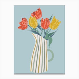 Tulips In A Vase Canvas Print