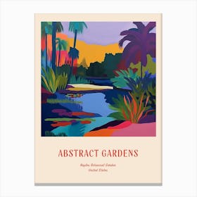 Colourful Gardens Naples Botanical Garden Usa 3 Red Poster Canvas Print