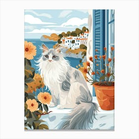 Niccheyne Storybook Illustrations Of Laperm Cat In The Style Canvas Print