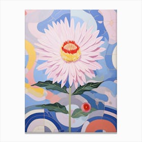 Asters 6 Hilma Af Klint Inspired Pastel Flower Painting Canvas Print
