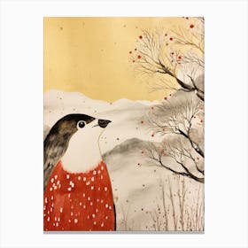 Bird Illustration Penguin 2 Canvas Print