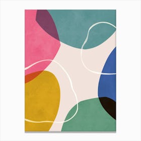 Expressive watercolor shapes 7 Canvas Print