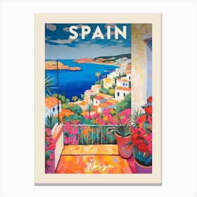 Ibiza Spain 2 Fauvist Painting  Travel Poster Canvas Print