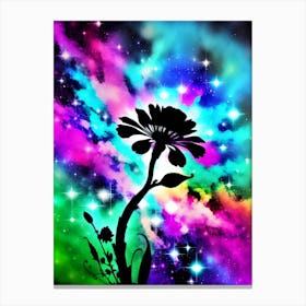 Flower In Space 10 Canvas Print