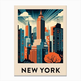 New York Vintage Travel Poster Canvas Print