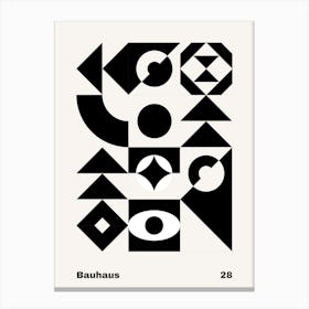 Geometric Bauhaus Poster B&W 28 Canvas Print