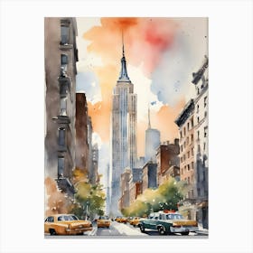New York City Watercolor 3 Canvas Print
