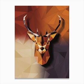Abstract Deer Head,geometrical animal art,polygonal Canvas Print