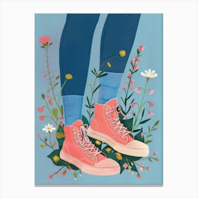 Flowers And Sneakers Spring 1 Canvas Print