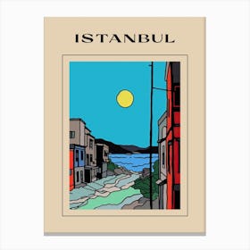 Minimal Design Style Of Istanbul, Turkey  4 Poster Canvas Print