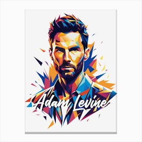 Adam Levine in WPAP Pop Art Canvas Print