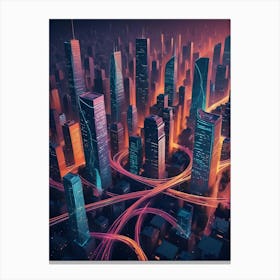 Futuristic Cityscape 9 Canvas Print