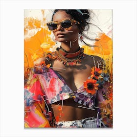 Woman In Sunglasses Canvas Print