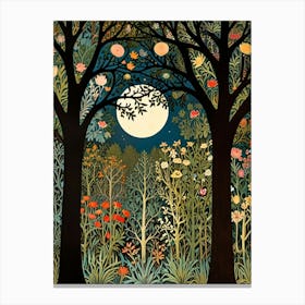 William Morris Moonlight In The Forest 67 Canvas Print