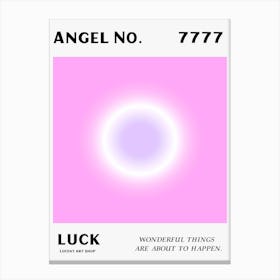 Angel Number 777 Luck Canvas Print
