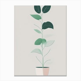 Basil Herb Simplicity Canvas Print