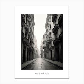 Poster Of Santander, Spain, Photography In Black And White 1 Canvas Print