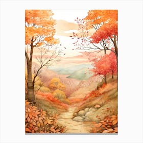 Cute Autumn Fall Scene 12 Canvas Print