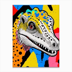 Pop Art Dinosaur 4 Canvas Print