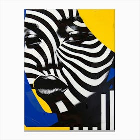 Black And Yellow 3 Canvas Print