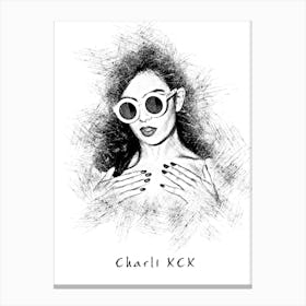 Charli Xcx Sketch Canvas Print