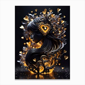Girl With The Golden Heart Canvas Print