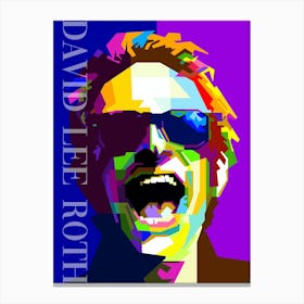David Lee Roth Van Halen Singer Pop Art WPAP Canvas Print