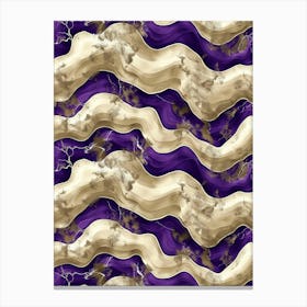 Purple Wavy Pattern Canvas Print